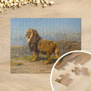 Lion in a Mountainous Landscape Rosa Bonheur Jigsaw Puzzle