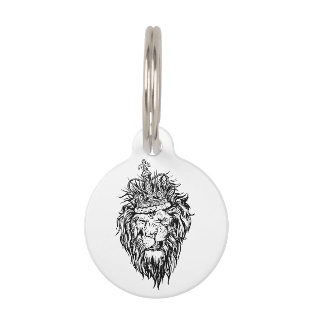 Lion in crown pet tag (Front)