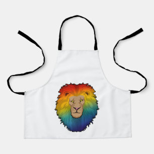 Lion in Rainbow Colours Apron