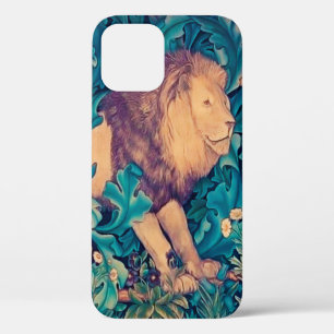 Lion in The Forest, William Morris iPhone 12 Case