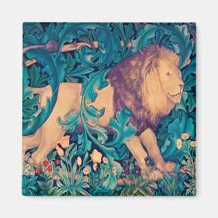 Lion in The Forest, William Morris Magnet