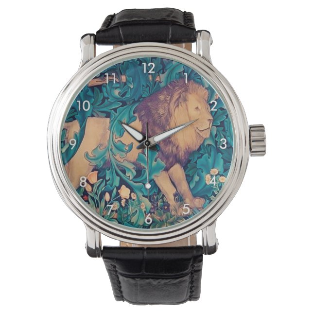 Lion in The Forest, William Morris Watch (Front)