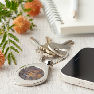 Lion in the Gallery Metal Key Ring
