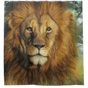 Lion In The Jungle Shower Curtain