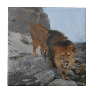 Lion in the Mountains (by Richard Friese) Tile
