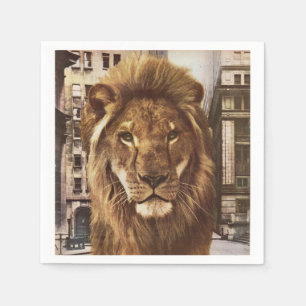 lion in town napkin