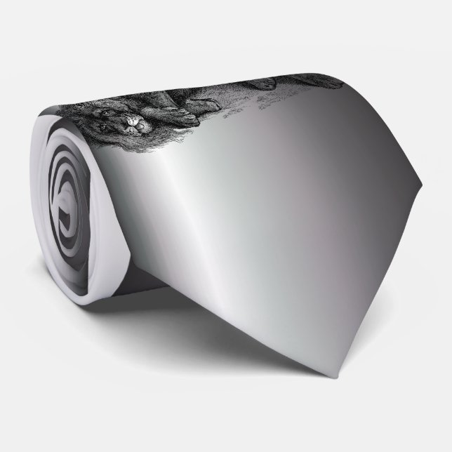 Lion in Vector Mode Tie (Rolled)