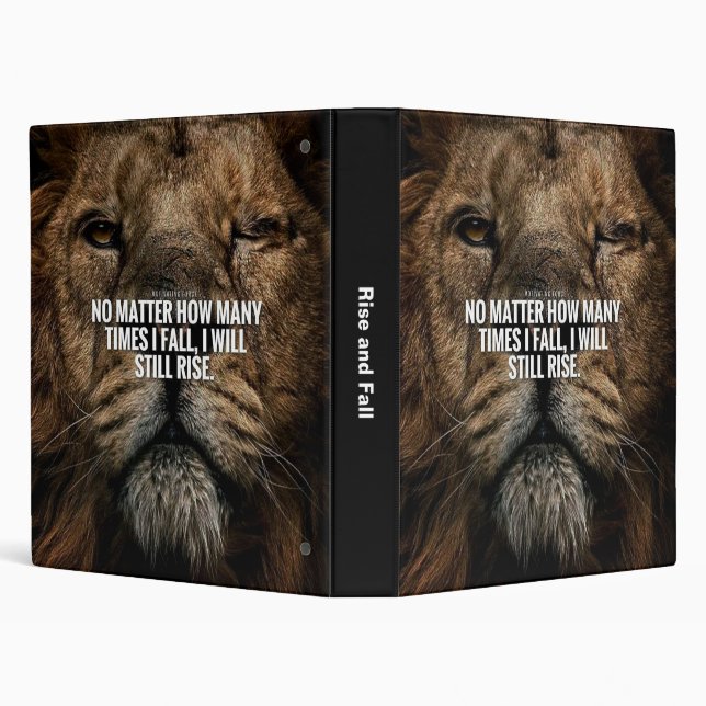 Lion Inspiration - Fall and Rise - Motivational Binder (Background)