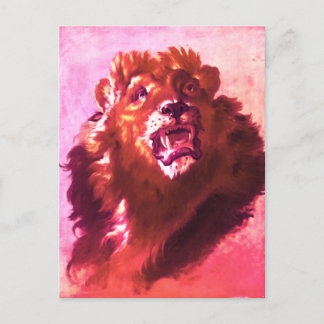 Lion - Italian Painting Postcard