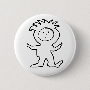 Lion Jammies Kid 2 Inch Round Button