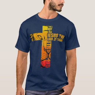 Lion Judah Jesus Cross Christ Bible verses Faith T-Shirt