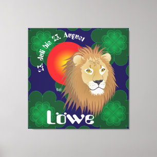 lion July 23 to August 22 canvas Print