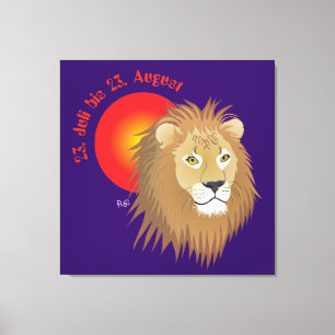 lion July 23 to August 22 canvas Print