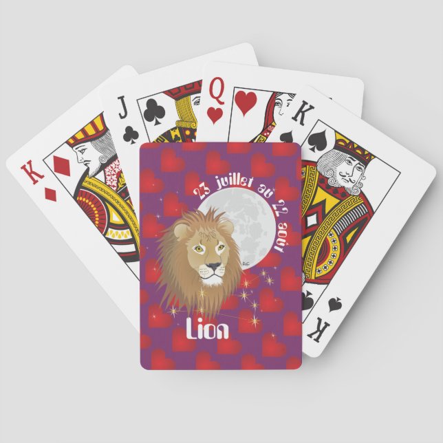 Lion July 23 to August 22 Playing cards (Back)