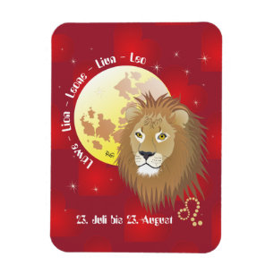 Lion July 23 to August 22 Premium Flexi Magnet