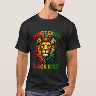 Lion Juneteenth Black King Melanin Father s day T T-Shirt
