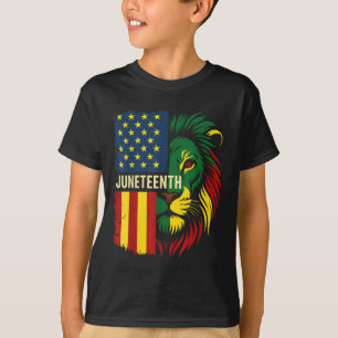 Lion Juneteenth Cool Black History African America T-Shirt