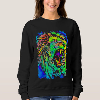 Lion Jungle King Pop Art Sweatshirt