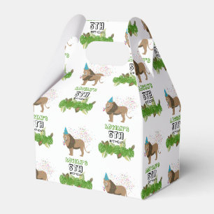 Lion Jungle Partying Animals Birthday Party Favor Box