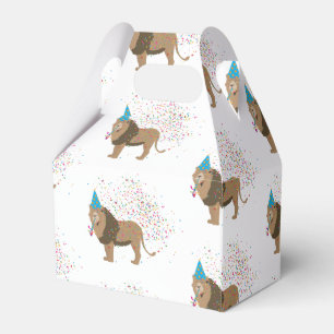 Lion Jungle Partying Animals Having a Party Favor Box