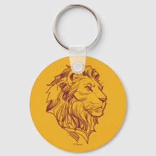 Lion King   Adult Simba Profile Sketch Keychain