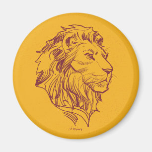 Lion King   Adult Simba Profile Sketch Magnet