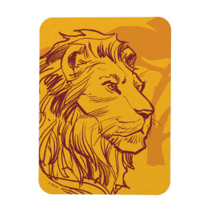 Lion King   Adult Simba Profile Sketch Magnet
