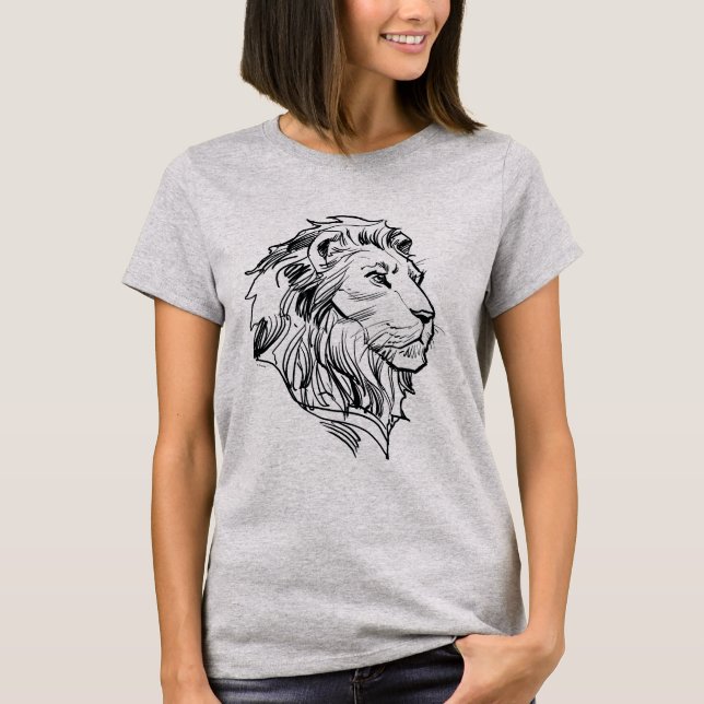 Lion King | Adult Simba Profile Sketch T-Shirt (Front)