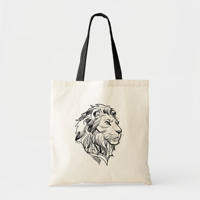 Lion King | Adult Simba Profile Sketch Tote Bag (Front)