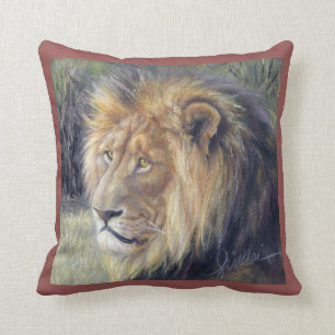 Lion King and Queen 16" x 16" Throw Pillow