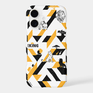 Lion King Black & Gold Geometric Pattern