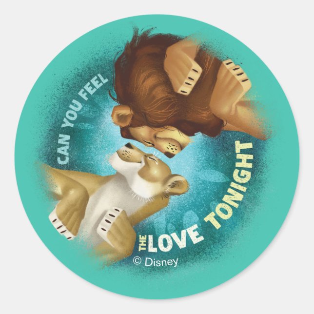 Lion King | Can You Feel The Love Tonight Classic Round Sticker (Front)
