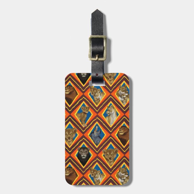 Lion King | Characters Diamond Pattern Luggage Tag (Front Vertical)