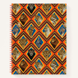 Lion King   Characters Diamond Pattern Notebook