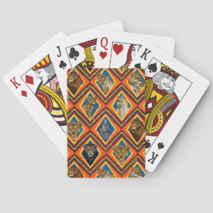 Lion King   Characters Diamond Pattern Playing Cards