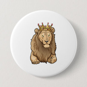 Lion King Crown 3 Inch Round Button