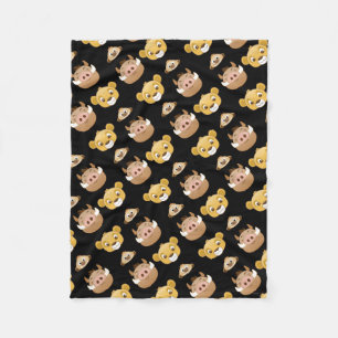 Lion King Emoji Land Pattern Fleece Blanket