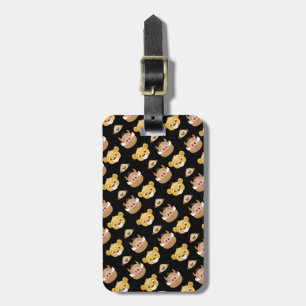 Lion King Emoji Land Pattern Luggage Tag
