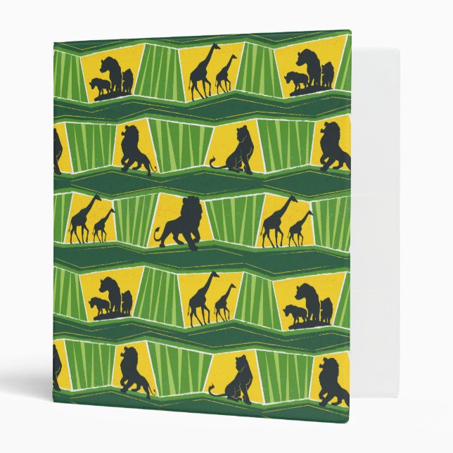 Lion King | Green & Gold Animal Pattern Binder (Front/Inside)