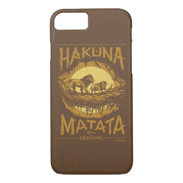 Lion King | "Hakuna Matata" Woodcut Design Case-Mate iPhone Case (Back)
