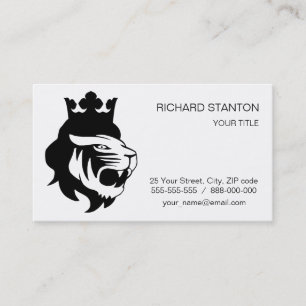 Lion king head business card