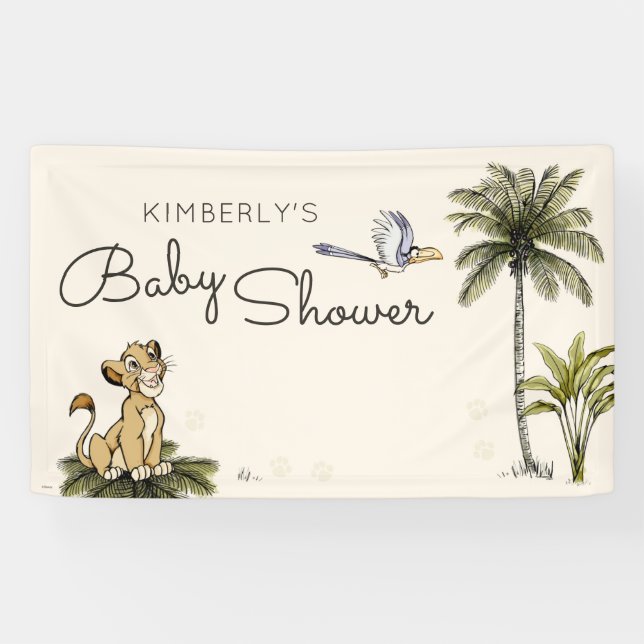 Lion King Jungle Baby Shower Banner (Horizontal)