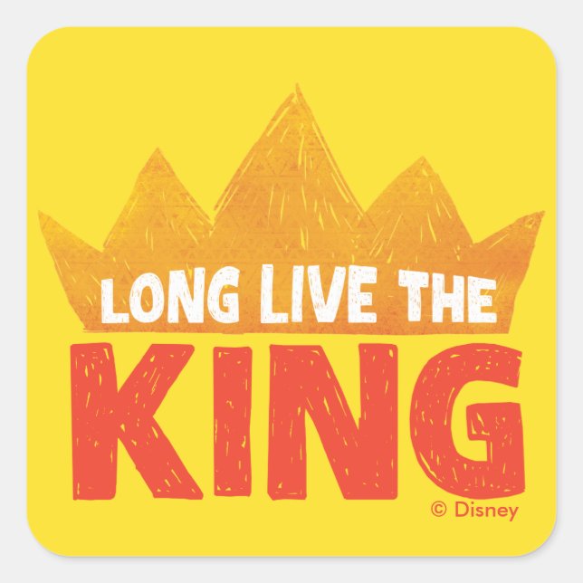 Lion King | Long Live The King Square Sticker (Front)
