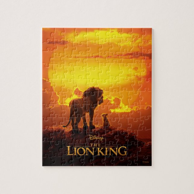 Lion King | Mufasa & Simba At Sunset Jigsaw Puzzle (Vertical)