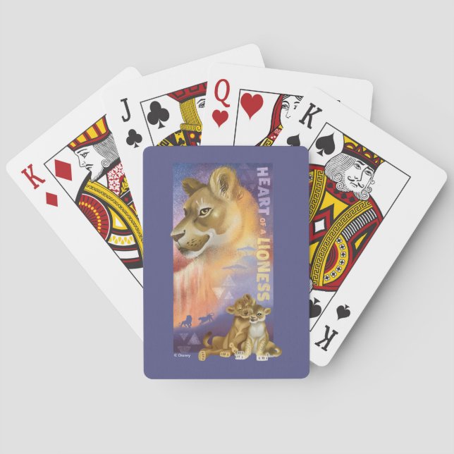 Lion King | Nala and Simba Collage Graphic Playing Cards (Back)