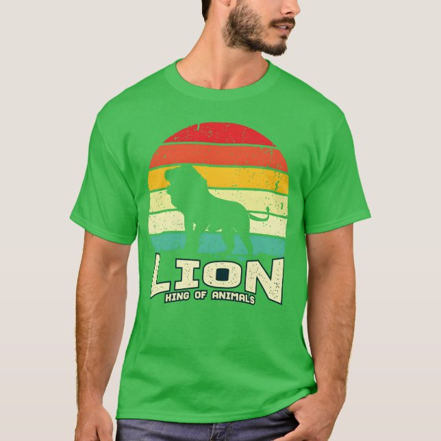 Lion King Of Animals retro T-Shirt (Front)