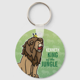Lion King of the Jungle, Add Child's Name Keychain