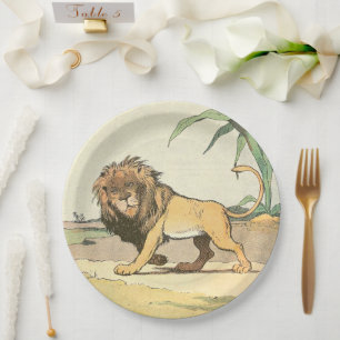 Lion, King of the Jungle Paper Plate