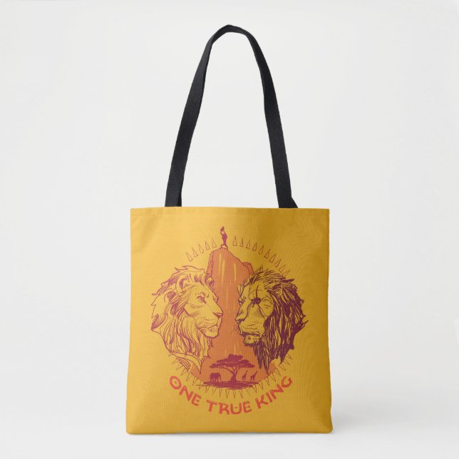 Lion King | "One True King" Simba & Scar Sketch Tote Bag (Front)