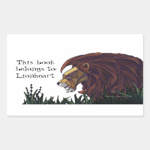Lion King Personalized Bookplate Sticker